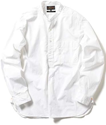 ワイシャツ カジュアルシャツ Plus ブロード プルオーバーシャツ バンドカラー メンズ モデル着用 注目アイテム