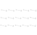 FIBO STEEL 15-30 PCS 20G Clear Bioflex Nose Rings Stud Retainer Body Jewelry Piercing,2mm Top Retainer