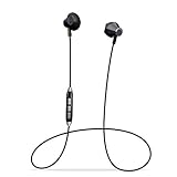 Wireless Headphones, Lightweight Sport Earphone, HiFi Stereo Magnetic Earbuds Bluetooth Headphones, Tangle Free, HD Buit-In Mic, Support 2 Devices, for Samsung Galaxy S9, Jogging, Running, Gym (Black)