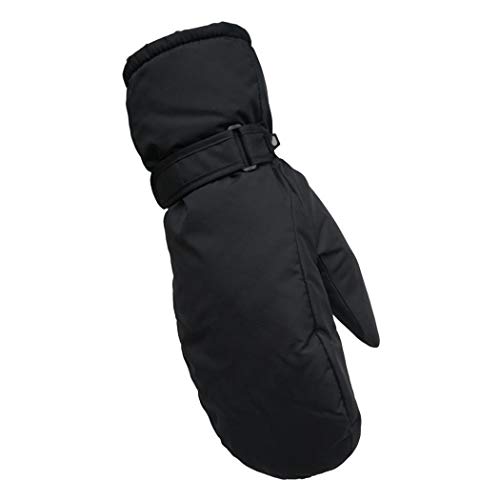 Logistt Unisex Winter Ski Gloves - Windproof Waterproof Artificial Wool Lined Outdoor Mountaineering - //coolthings.us