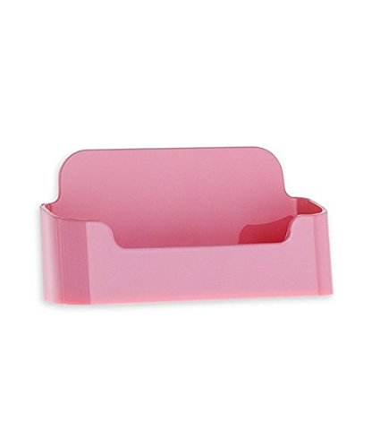 Source One Acrylic Business Card Holder (1 Pack, Pink) by SourceOne
