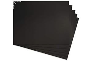 Emraw Poster Board Lightweight Craft Backing Boards for Presentations Office Sign Blank Painting Board Smooth Surface Poster Sheets for School Pack of 5 (Black)