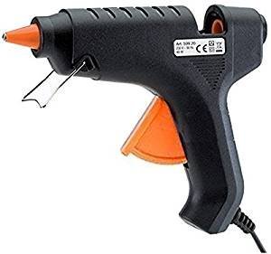 SCHOFIC Hot Melt Glue Gun ( FREE BONUS GLUE STICKS INCLUDED) - Heavy Duty 40 Watt Rapid Heating Technology Kit With ON/OFF Switch & Flexible Trigger for DIY Small Craft - 100% Safe - Energy Efficient - Perfect for Fixing Household Items, Arts & Crafts, & More (50 STICKS, BLACK)