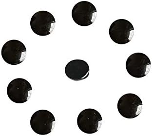 12mm Cabochon Stones Lots Wholesale Natural Black Agate Flat Back Dome Cabochons Sold by 16 Pcs (No Hole)