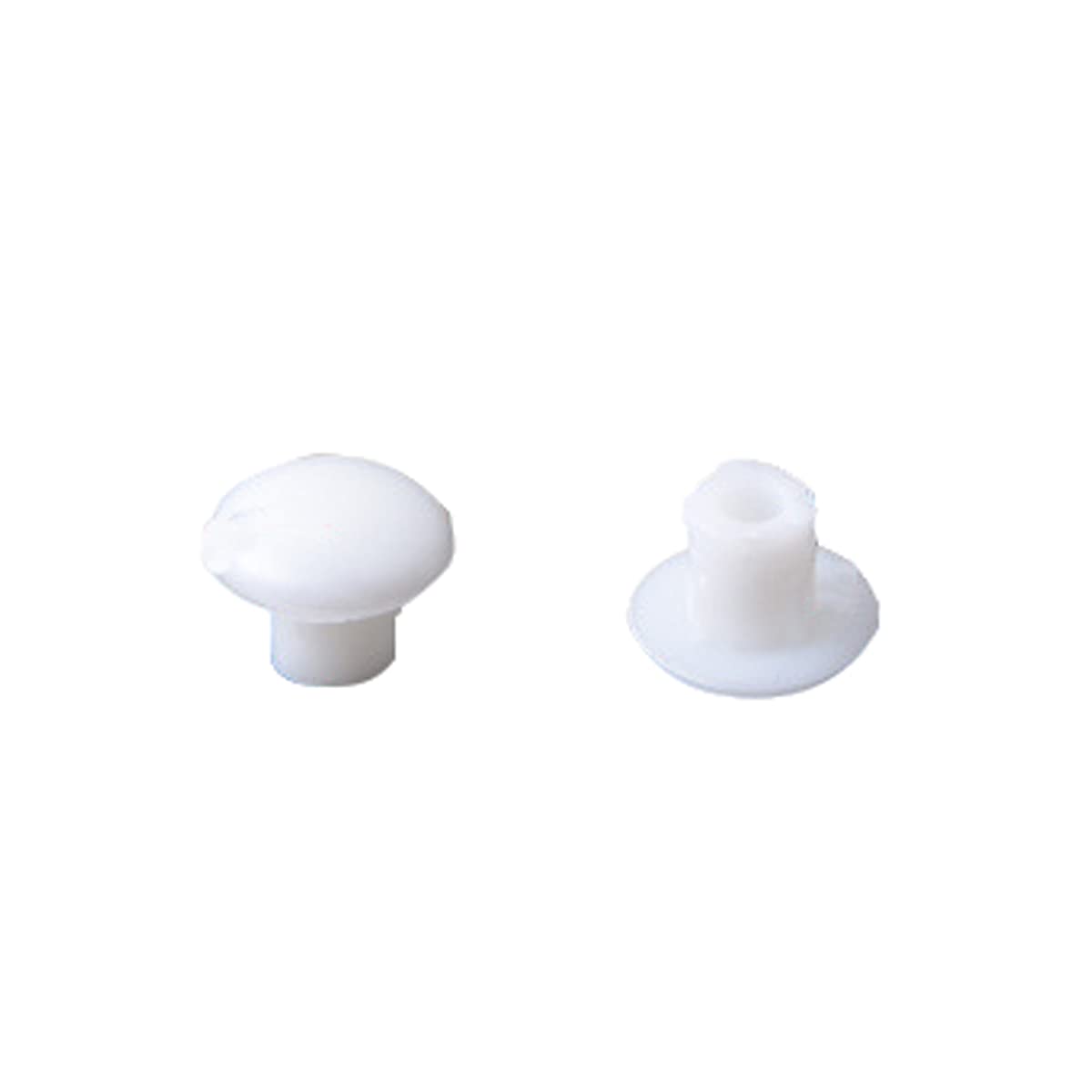 Plastic Hole Plug, Cylindrical Hole Dia. 10mm Straight Pattern Hole Cover End Cap Flush Mount Hole Plug, White, 100 Pcs