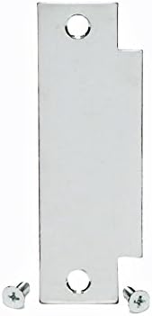 Door Filler Plate | Strike Plate Filler | ANSI Strike Filler Bar | Cylindrical Lock Latch Prep | 1 1/4 x 4 7/8 (Polished Chrome)