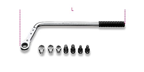Beta 14770051 Model 1477 K/7 Kit with Bent Reversible Ratcheting Wrench and Bits