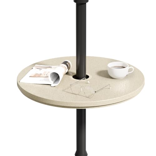 FONTOI Outdoor Adjustable Umbrella Table Tray Portable Round, 38mm (1.49in) Hol…