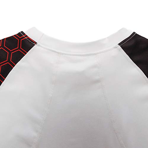 Allywit-Mens Compression Shirts Long-Sleeve Workout Undershirts for Running, Cycling, Yoga, Fitness White - Thumbnail 5