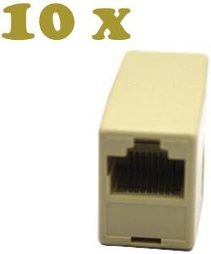 10 X CAT5 RJ45 Network Cable Extender Plug Coupler Joiner Splitter Connector Adapter