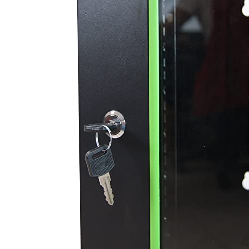 37483 - Caja de Red (10 Pulgadas, 6U, Montaje en Pared, bahía de elaboración, 310 x 300 x 350 mm, con Puerta de Cristal con Cerradura, Color Negro
