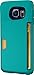 Galaxy S6 Edge Wallet Case - Vault Slim Wallet by Silk - Ultra Slim Protective Credit Card ID Cover (Pacific Green)