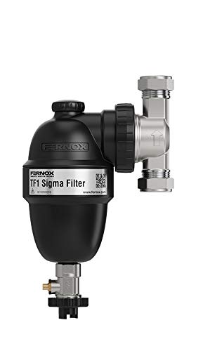 Fernox Tf1 Sigma Filter 22 Mm Central Heating Magnetic Sludge Remover in-Line System Water Radiator Boiler Cleaner
