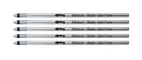 Rotring - Tikky 3 in 1 Multipen Refill - 5 Black Ballpoint Refills For Multipens