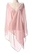 AngelaLove Chiffon Bridal Wedding Shawl Wrap Prom Evening Dress Stole Scarves (Flesh Pink)