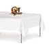 Grandipity White Plastic Table Cloth Disposable (6 Pk) 54in x 108in Plastic Tablecloths for Rectangle Tables - Premium Party Table Cloths Disposable for 6ft to 8ft Rectangle Tables