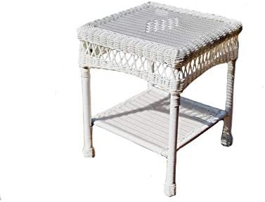 Tortuga OutdoorPortside Side Table - White Wicker
