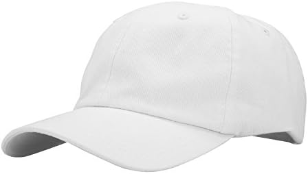 PT FASHIONS 100% Cotton Dad Hat Unisex Washed Twill Cotton Baseball Cap Low Profile Polo Style Unconstructed-01white