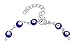 Edforce Stainless Steel Women's Charm Enamel Evil Eye Protection Link Chain Bracelet