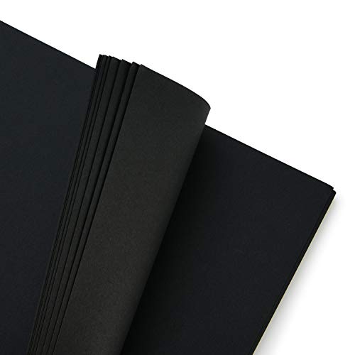 Black Sketch Pad : Book of Crisp Black Perforated Paper on Spiral - 32 Sheets Sketchpad - Thumbnail 6