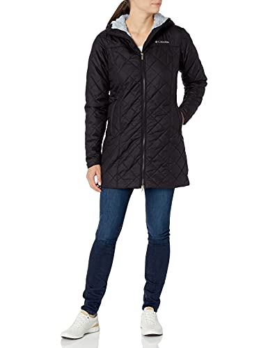 columbia copper crest quilted long jacket
