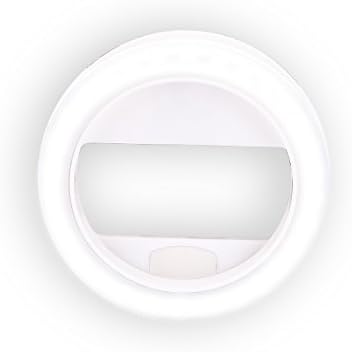 Selfie Ring Light for iPhone 6, CandyQ Rehargeable Selfie Ring Light for iPhone 6 plus/6s/6/5s/5/4s/4/Samsung Galaxy S6 Edge/S6/S5/S4/S3 And Other Smart Phones (White)