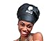 Happy Mane Silicone Swim Cap for Braids and Dreadlocks - Hair Dry While Swimming Bathing Long Hair, Extensions, and Curly Hair - Large Shower Cap for Women, Teenager, Kids (Black, Large)