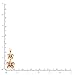 14k Rose Gold Plated Sterling Silver Two Plumeria CZ Necklace with 18