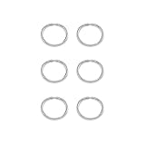 14K White Gold Tiny Small Endless 10mm Thin Round Lightweight Unisex Hoop Earrings, Set of 3 Pairs