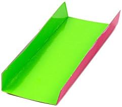 Rectangular Folding-Edges Pastry Board 5-1/16" Long with Anise Interior & Fuchsia Exterior - Pack of 200