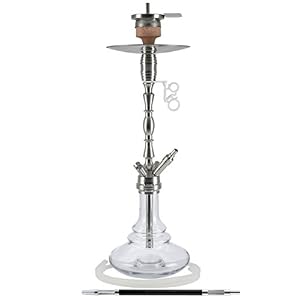 AMY Hammer Steel SS08 clear | Edelstahl Shisha Wasserpfeife mit Molassefänger