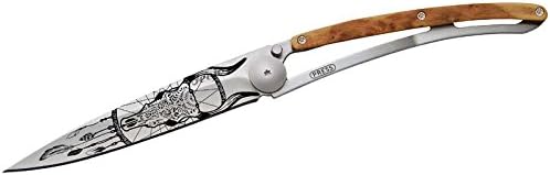 Deejo France Dreamcatcher Folding Pocket Knife 37G/Juniper Wood