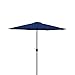 MASVIS 9 Ft Aluminum Patio Umbrella Outdoor Table Market Umbrellas with Push Button Tilt and Crank, Safety Bolt,8 Aluminum Ribs (9 FT, Blue)