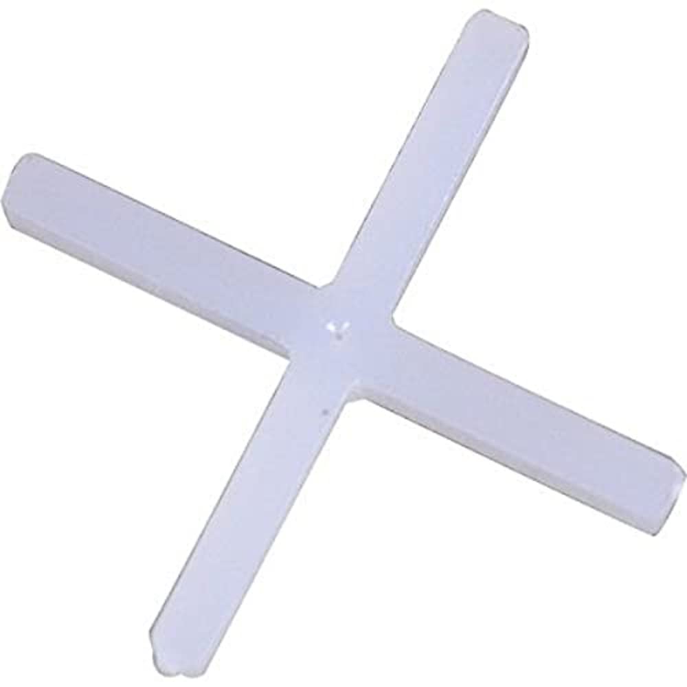 Merriway® BH02010 (120 Pcs) Floor Tile Spacers, White Plastic 4mm Thick, Each Grid is 40 Spacers - Pack of 3 Grids (120 Pieces)