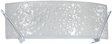 Kendal Lighting VF3000-2L-CH Michaela 2-Light Vanity Fixture, Chrome Finish and Curved Bubble Art Glass