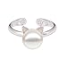 S.Leaf Cat Pearl Ring Sterling Silver