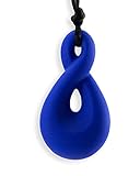 Stimtastic Chewable Silicone Twist Pendant Nontoxic BPA and Phthalate Free, Indigo