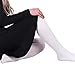 HDE Womens Solid Gradient Color Stockings Opaque Microfiber Footed Tights,XS-M,White