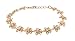 Honolulu Jewelry Company 14k Rose Gold Plated Sterling Silver Plumeria Bracelet with CZs