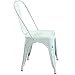 Poly and Bark Trattoria Kitchen and Dining Metal Side Chair in Distressed White (Set of 2)
