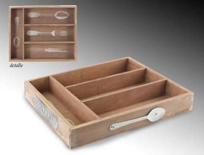 Cajas Para Cubiertos Madera Decorada: Amazon.es: Hogar