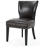 Christopher Knight Home 238414 George Brown Leather Dining Chair