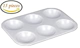 Deryun 15 Pieces White Paint Plastic Palettes 6 Well Rectangular Watercolor Palette Painting Tray Artist Craft Palettes