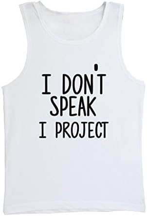 WHITE PREMIUM TANKTOP UNISEX SIZE - I Don'T Speak I Project
