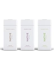 Native Body Wash 3 Pack - Natural Body Wash Made without Sulfates - Cucumber & Mint, Coconut & Vanilla, Lavender & Rose