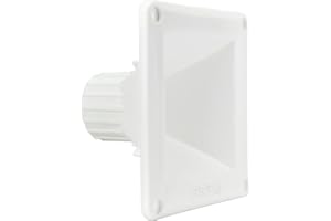 PRV AUDIO 1 Inch Exit Waveguide WG11-25 White Non-resonant Reinforced Plastic Construction (ABS) Screw On Exponential Horn for 1 In Compression Drivers