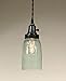Quart Open Bottom Mason Jar Pendant Lamp - Rustic Brown