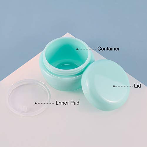 LONGWAY 1 Oz (30ML) Little Plastic Jars with Lids and Inner Liners