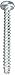 Steel Thread Rolling Screw for Plastic, Zinc Plated, Pan Head, Star Drive, #2-28 Thread Size, 3/4