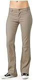 Dickies Girl Junior's Worker Bootcut Pant with 2 Back Pockets,Khaki,11